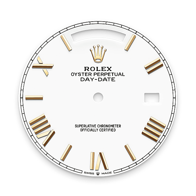 Rolex Day-Date 40, Esfera blanca