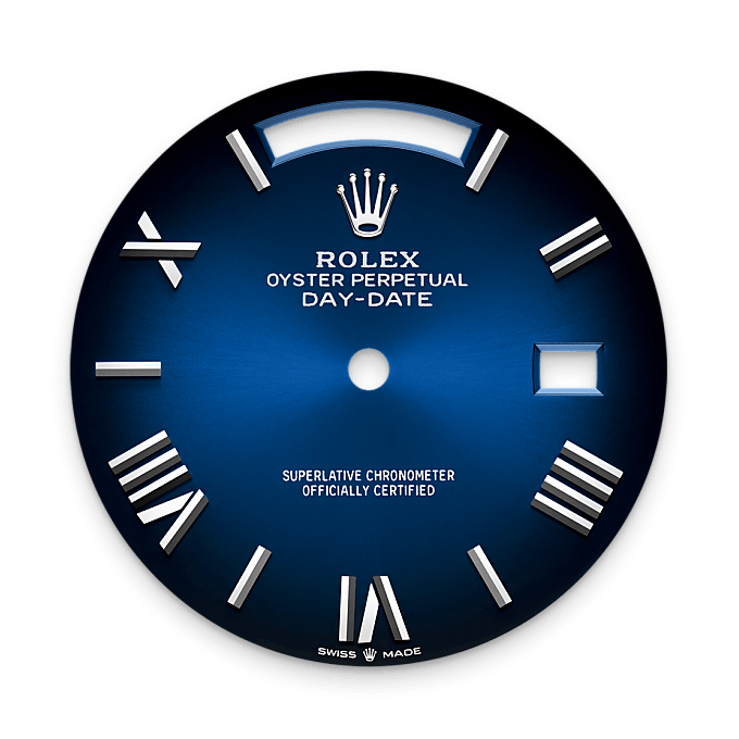 Rolex Day-Date 40, Esfera en azul sombreado