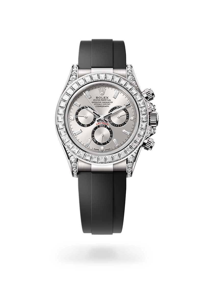 Rolex Cosmograph Daytona, Oyster, 40 mm, white gold and diamonds