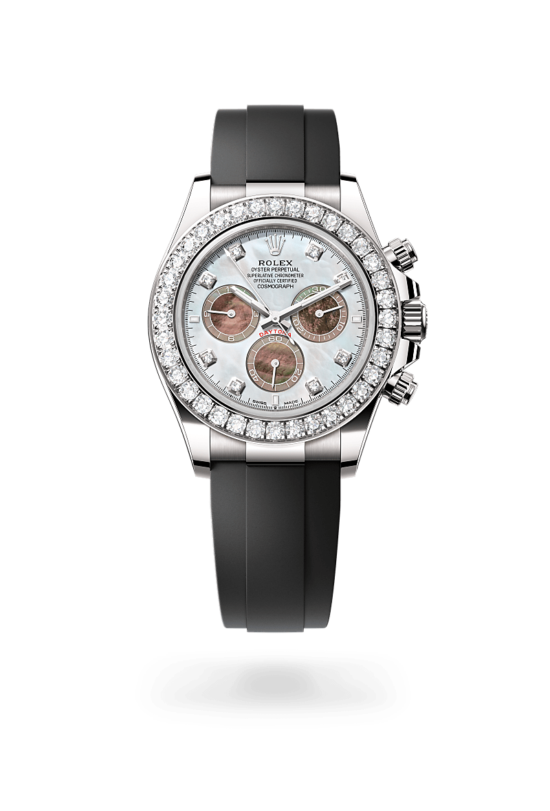 Rolex Cosmograph Daytona, Oyster, 40 mm, white gold and diamonds