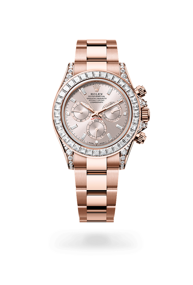 Rolex Cosmograph Daytona, Oyster, 40 mm, oro Everose y diamantes