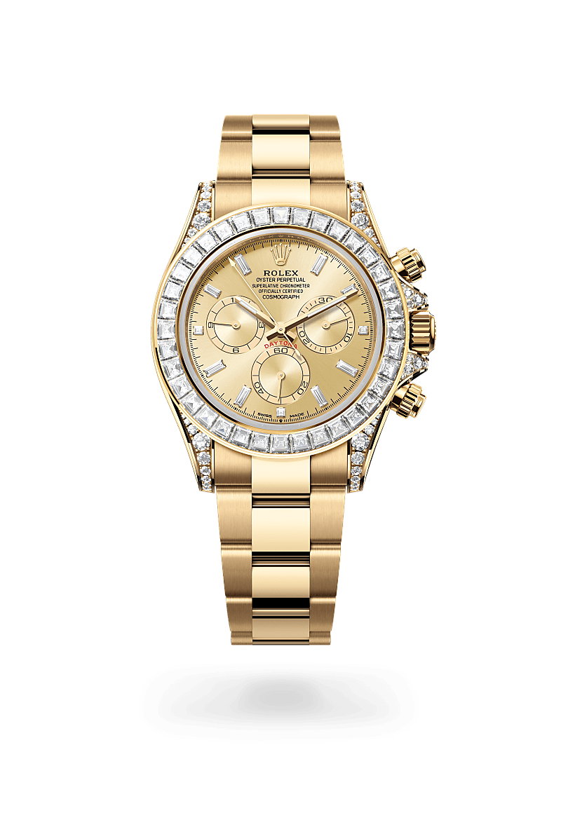 Rolex Cosmograph Daytona, Oyster, 40 mm, oro amarillo y diamantes