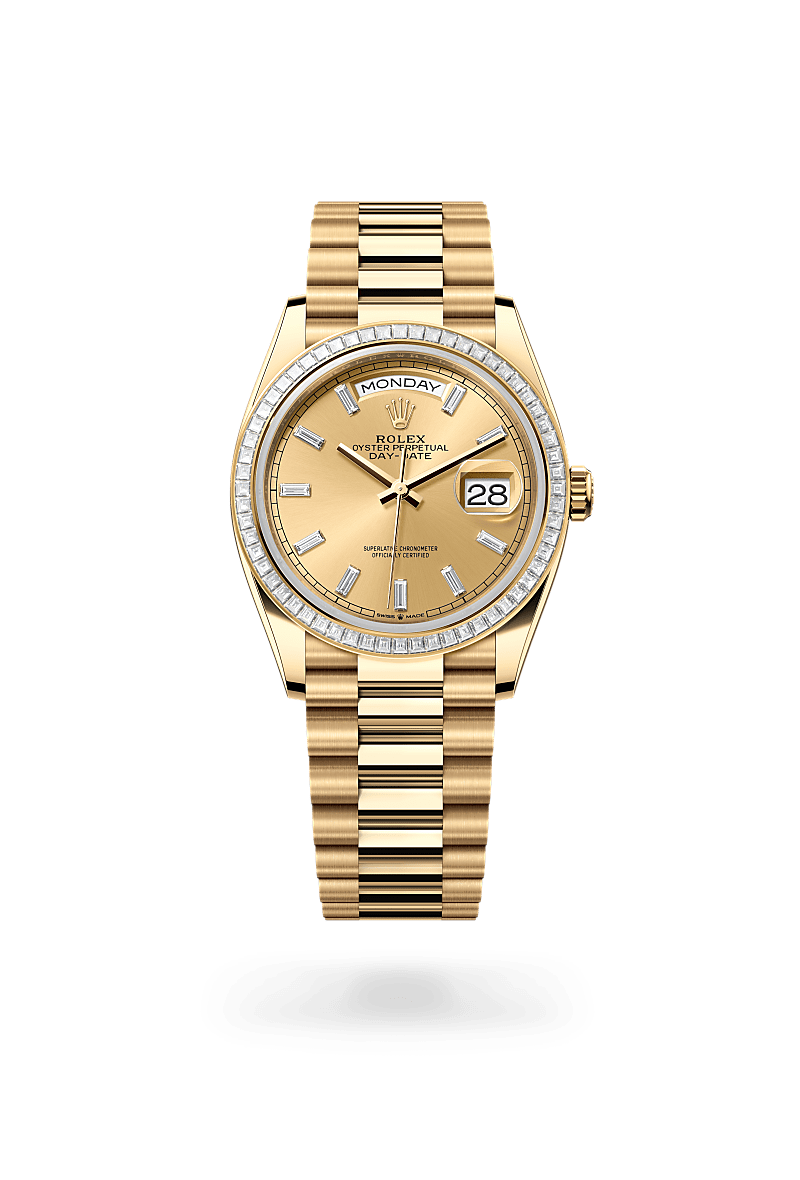 Rolex Day-Date 36, Oyster, 36 mm, yellow gold and diamonds