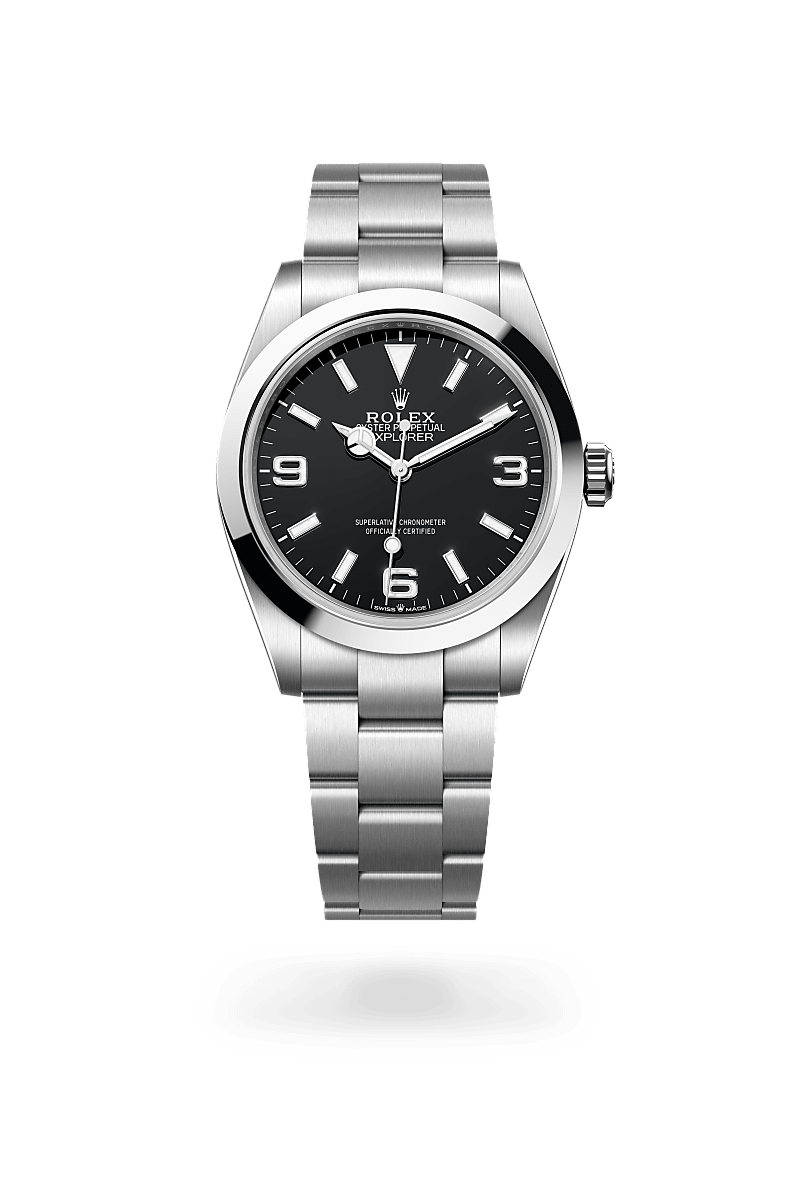 Rolex Explorer 40, Oyster, 40 mm, acero Oystersteel