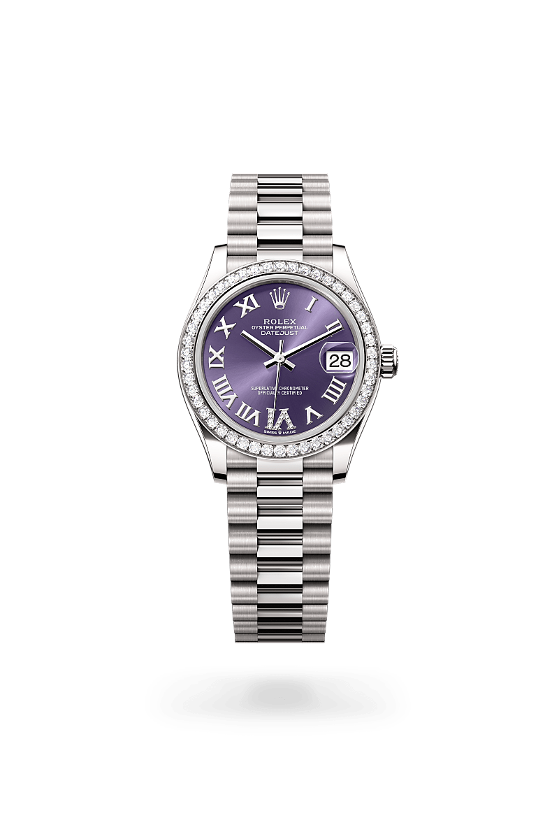 Rolex Datejust 31, Oyster, 31 mm, white gold and diamonds