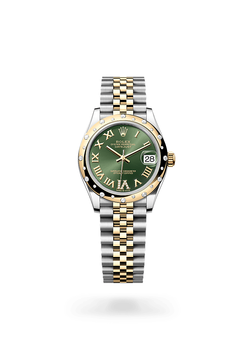 Rolex Datejust 31, Oyster, 31 mm, acero Oystersteel, oro amarillo y diamantes