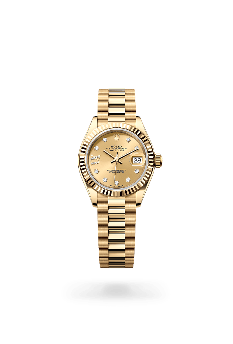 Rolex Lady-Datejust, Oyster, 28 mm, oro amarillo