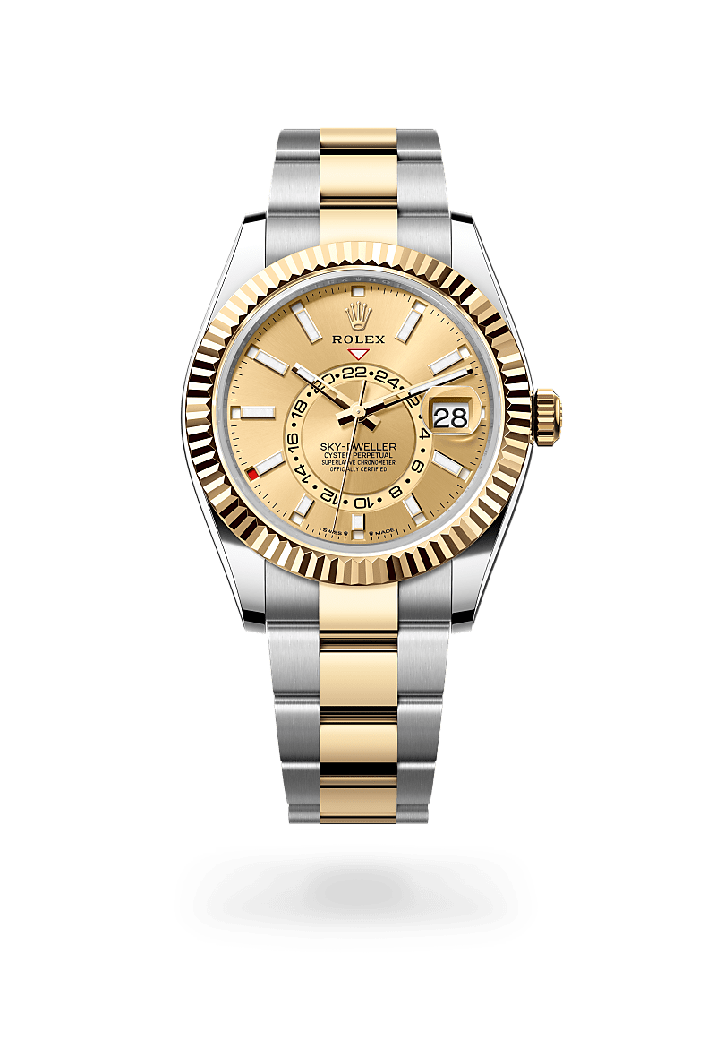 Rolex Sky-Dweller, Oyster, 42 mm, acero Oystersteel y oro amarillo