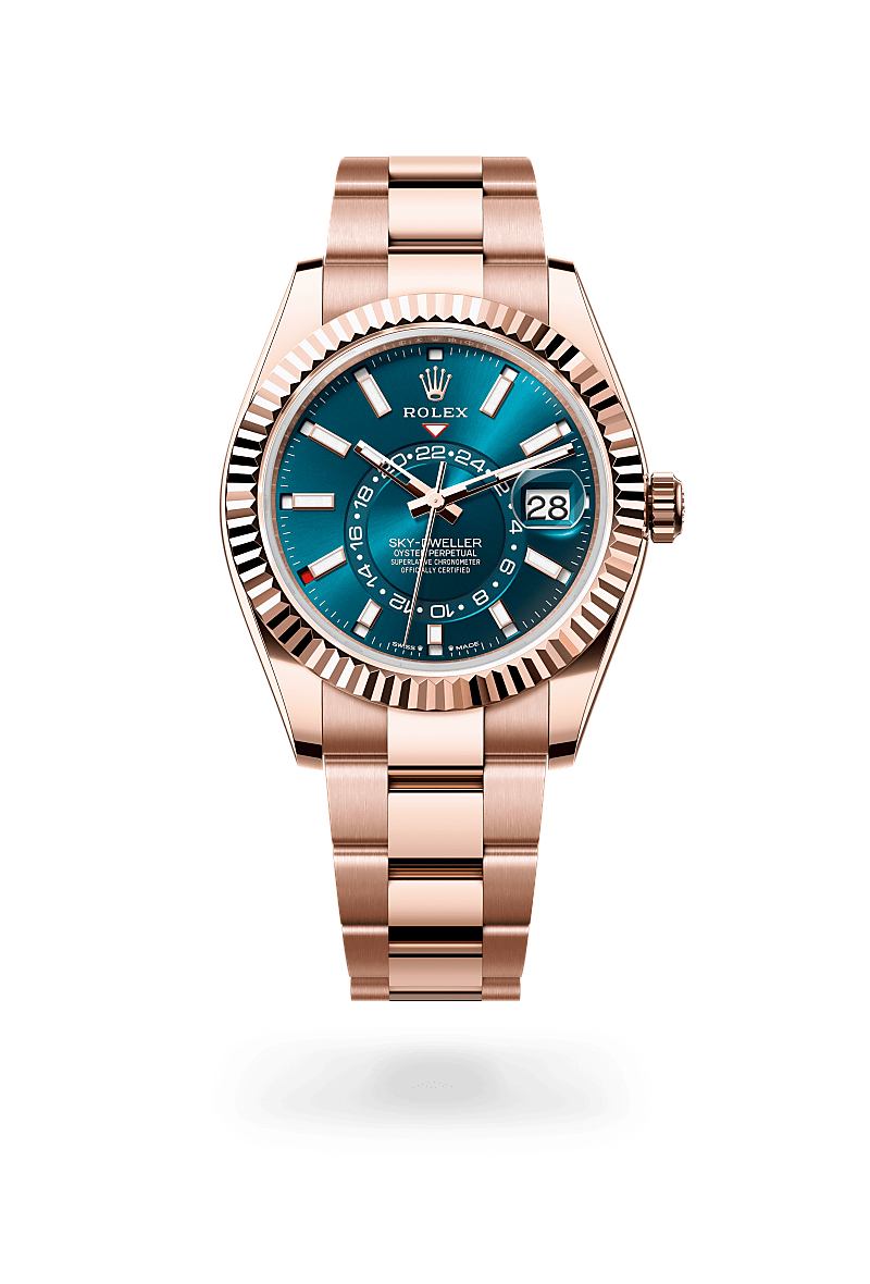 Rolex Sky-Dweller, Oyster, 42 mm, oro Everose